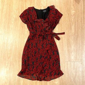 Bardot XS red and black asymmetric dress